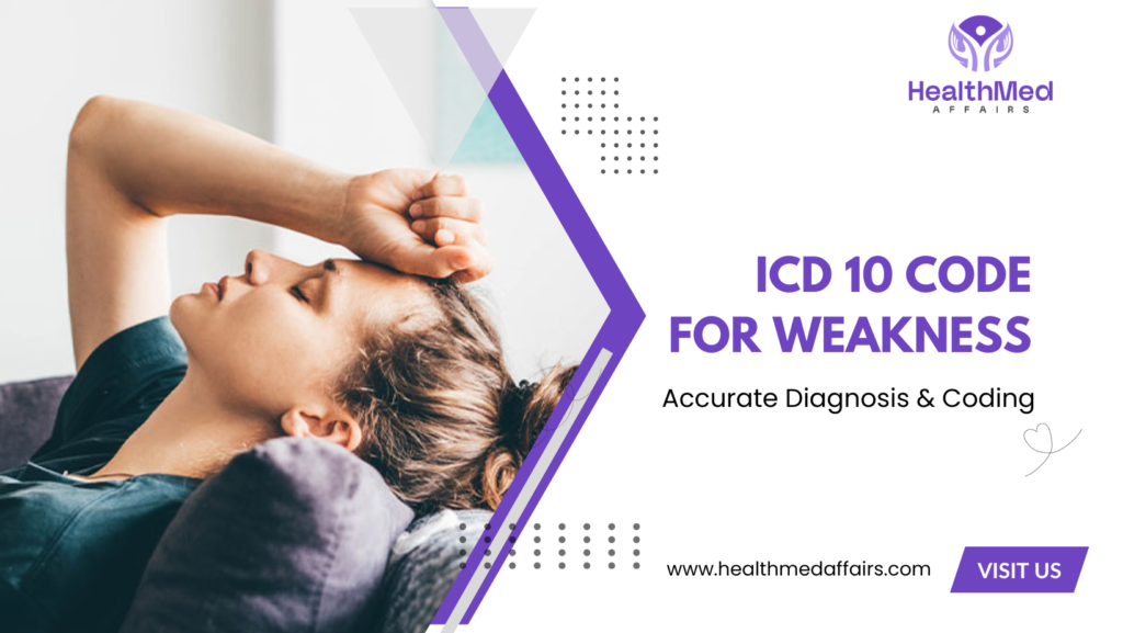 Explore the ICD 10 Code for Weakness at HealthMedAffairs. Find accurate medical coding insights and resources for healthcare professionals.